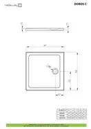Radaway Радавей Дорос C Душовий піддон 100x100 см, білий (SDRC1010-01)