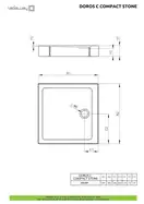 Душовий піддон Doros C Compact Stone Anthracite 90x90 см, RADAWAY (SDRC9090-05-64S)
