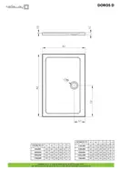 Radaway Doros D Душовий піддон 110x80, білий (SDRD1180-01)