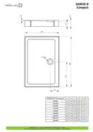 Radaway Doros D Compact Душовий піддон 120x90 см (SDRD1290-05)