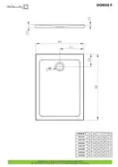 Radaway Doros F Душовий піддон 120x80 см, білий (SDRF1280-01)