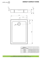 Radaway Doros F Compact Душовий піддон, антрацит (SDRFP1290-05-64S)