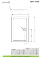 Душовий піддон Doros Plus D 110x90 см, RADAWAY (SDRPD1190-01)