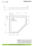 Душовий піддон Doros Plus PT 100x100 см, RADAWAY (SDRPTP1010-01)