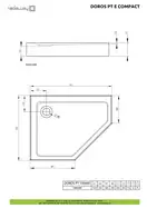 Душовий піддон Doros PT E Compact 100x80 см лівий, RADAWAY (SDRPTP1080-05L)