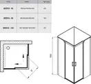 Душова кабіна квадратна MSRV4-90-90 Transparent, (1WV77C00Z1) RAVAK