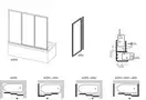 Двері для ванни трьохелементні AVDP3-180 Grape, (40VY0102ZG) RAVAK