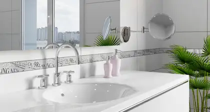 КОТТО КЕРАМІКА Фриз скляний GFР 9050012 print12  50х900х8 Кераміка Лео УКРАЇНА