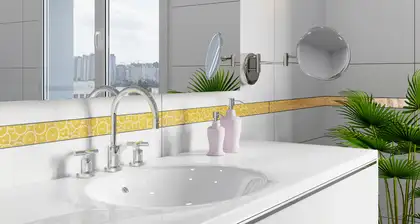 КОТТО КЕРАМІКА Фриз скляний GFР 9050025 print25  50х900х8 Кераміка Лео УКРАЇНА