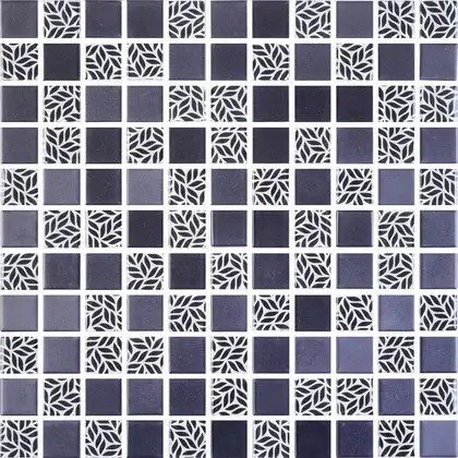 КОТТО КЕРАМІКА Мозаїка скляна GMP 0825010 С2 print 10/black mat 300x300 (кубик 2,5х2,5) Кераміка Лео УКРАЇНА