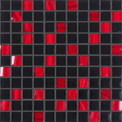 КОТТО КЕРАМІКА Мозаїка GM 8005 C2 Red Silver S6/Black / 300 х 300 х 8   ( 25 х 25 )  Кераміка Лео УКРАЇНА (GM 825005)