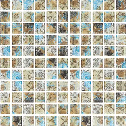 КОТТО КЕРАМІКА Мозаїка скляна GMP 0425028 С print 34 300x300 (кубик 2,5х2,5) Кераміка Лео УКРАЇНА (GPM 0425028)