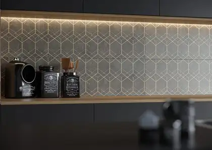 Плитка підлогова Softcement Graphite Decor Geo RECT 29,7x119,7x0,8 код 5203 Cerrad (5903313315203)