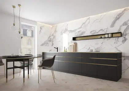 Плитка підлогова Calacatta White SATYNA 59,7x59,7x0,8 код 7009 Cerrad (5903313317009)