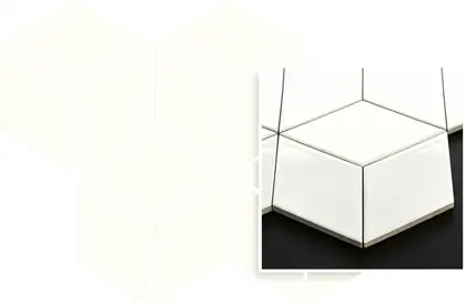 Мозаїка пресована Універсальна Bianco Romb Hexagon 20,4x23,8 код 1825 Ceramika Paradyz (M-P-204X238-1-UNIW.BIROHE)