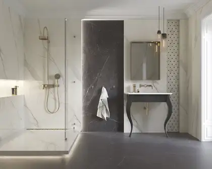 Плитка підлогова Calacatta SZKL RECT MAT 59,8x119,8 код 1508 Ceramika Paradyz (R-R-0,6X1,2-1-CALA.--N)