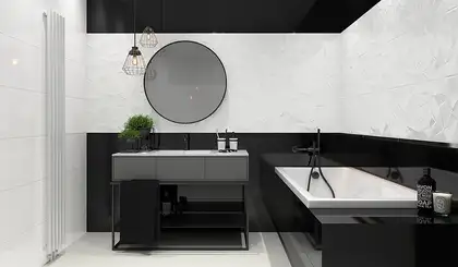 Плитка стінова Synergy Nero 30x60 код 0199 Ceramika Paradyz (S---300X600-1-SYNE.NE)