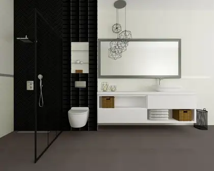 Плитка стінова Moonlight Nero B RECT STR 29,5x59,5 код 8837 Ceramika Paradyz (SSR-295X595-1-MOON.NEB)