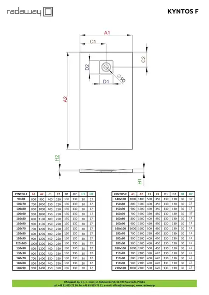 Душовий піддон Kyntos F 100x90 см anthracite, RADAWAY (HKF10090-64) Душовий піддон Kyntos F 100x90 см anthracite, RADAWAY (HKF10090-64)
