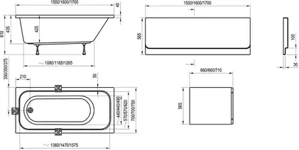 Ravak Chrome Ванна акрилова 170х75 см (C741000000)