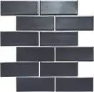 Мозаїка BRICK B 6022 Grafit Black 300x300х9 Котто Кераміка