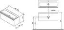 Ravak Тумба под раковину SD Clear 100x38x42 см, белый/черешня (X000000760)