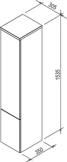 Пенал SB 350 ROSA II white-white, RAVAK (X000000927)