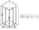 Душевая кабина Ravak Blix Slim BLSRV2, прозрачное стекло (X1LM40C00Z1)