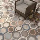 Плитка керамогранітна Hexagono Bushmills Multicolor 230х266x9 Vives (46FE)