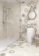 Плитка керамогранітна Hexagono Bushmills Multicolor 230х266x9 Vives (46FE)