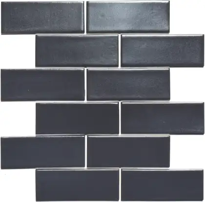 Мозаїка BRICK B 6022 Grafit Black 300x300х9 Котто Кераміка Мозаїка BRICK B 6022 Grafit Black 300x300х9 Котто Кераміка