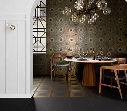 Плитка керамогранітна Art Deco Black Spritz Natural 297,5x297,5x9,9 Aparici (25530)