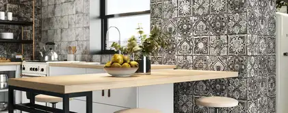 Плитка стінова Mandala Black 200x200x8 Mainzu (PT02797)