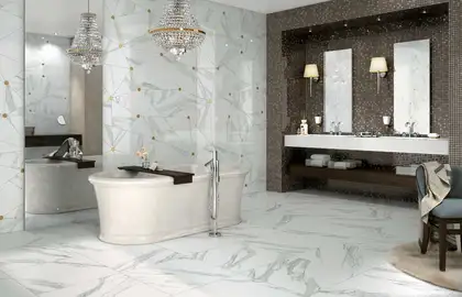 Плитка керамогранітна JW 02 Calacatta Reale LUC 600x600x9 Mirage (TV46)