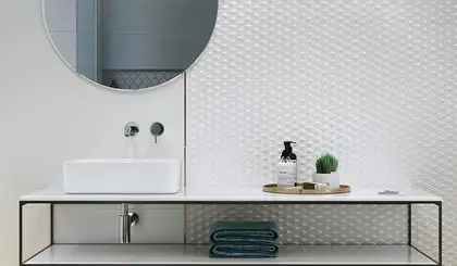 OPOCZNO Плитка стінова Ocean Romance White Pearl STR 29x89 код 2351 Опочно (TWZR1022427854)