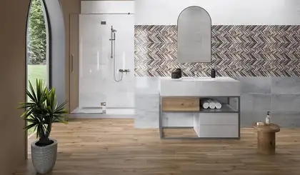 OPOCZNO Плитка стінова Scarlet Light Grey GLOSSY 29,7x60 код 1855 Опочно (TWZZ1113233560)