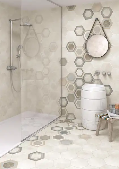 Плитка керамогранітна Hexagono Rift Cemento 230х266x9 Vives (46FB)