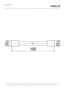 Душовий шланг 1500 мм Polar White (AD135-57WM), Nobili (AD135/57WM)