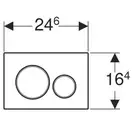 Geberit Sigma20 Клавіша змиву, хром глянц/мат (115.882.KH.1)