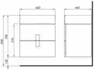 Тумба под раковину Kolo Twins 60 см, чёрный матовый 89494000