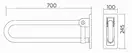 Поручень 70 см LEHNEN CONCEPT (L60402000) KOLO