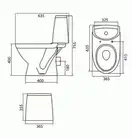 Kolo Runa Компакт унітаз, дюропласт сидіння (L89200000)