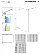 Душова стінка Essenza Pro White Walk-in 105, RADAWAY (10103105-04-01)