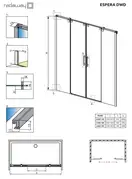 Душові двері Espera DWD 160, RADAWAY (380260-01)