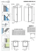 Душові двері Essenza New KDJ+S 80 праві, RADAWAY (385021-01-01R)