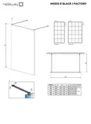 Душова стінка Modo X Black I 120 Factory RADAWAY (388324-54-57)