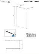 Душова стінка Modo X Black I 140 Frame RADAWAY (388344-54-58)