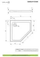 Radaway Doros PT Душовий піддон, Stone White 90x90 см (SDRPT9090-01-04S)