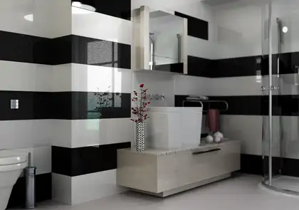 Плитка стінова CCR36-1 Onda Black RECT 250x750x9 Ceramika Color (5903943501205)