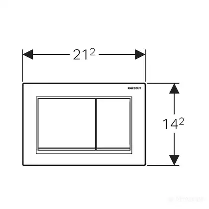 Geberit Omega 30 Кнопка змиву, білий/золотий (115.080.KK.1) (115.080.kk.1)